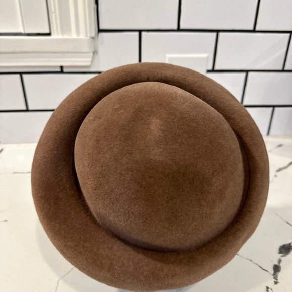 Vintage Evelyn Varon Ladies Hat Brown Wool 50’s 60’s - Picture 4 of 12